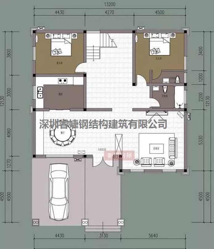 五套鄉(xiāng)間別墅小戶(hù)型，2層5臥室?guī)к?chē)庫(kù)，超級(jí)經(jīng)濟(jì)實(shí)惠（帶設(shè)計(jì)圖）(圖2)