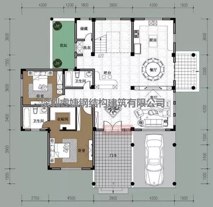 五套鄉(xiāng)間別墅小戶(hù)型，2層5臥室?guī)к?chē)庫(kù)，超級(jí)經(jīng)濟(jì)實(shí)惠（帶設(shè)計(jì)圖）(圖5)